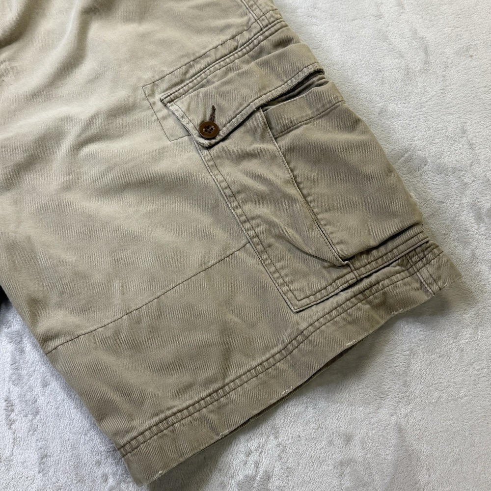 American Eagle‎ Men 38" Classic Cargo Short Khaki Tan Cotton Pockets Utility Y2K - Picture 3 of 11